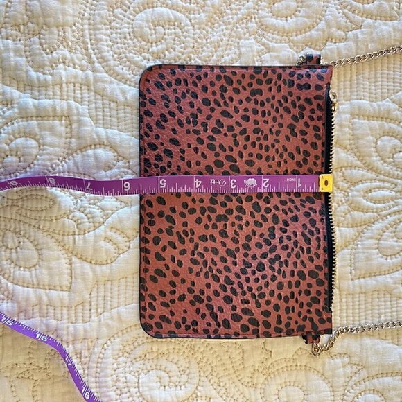 SUPER SLIM animal print crossbody bag / wallet with chain strap - Picture 4 of 5